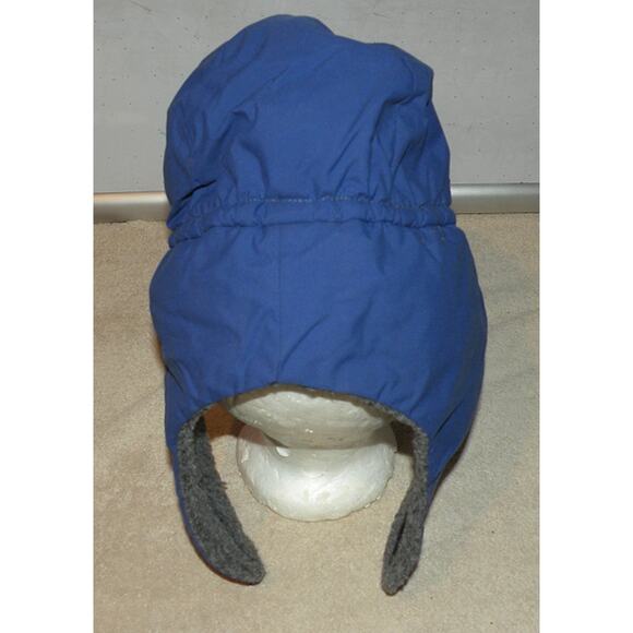 Vtg Adventure 16 A-16 Fleece Lined Trapper Style Hat Ear Flaps Blue Medium - Picture 3 of 5